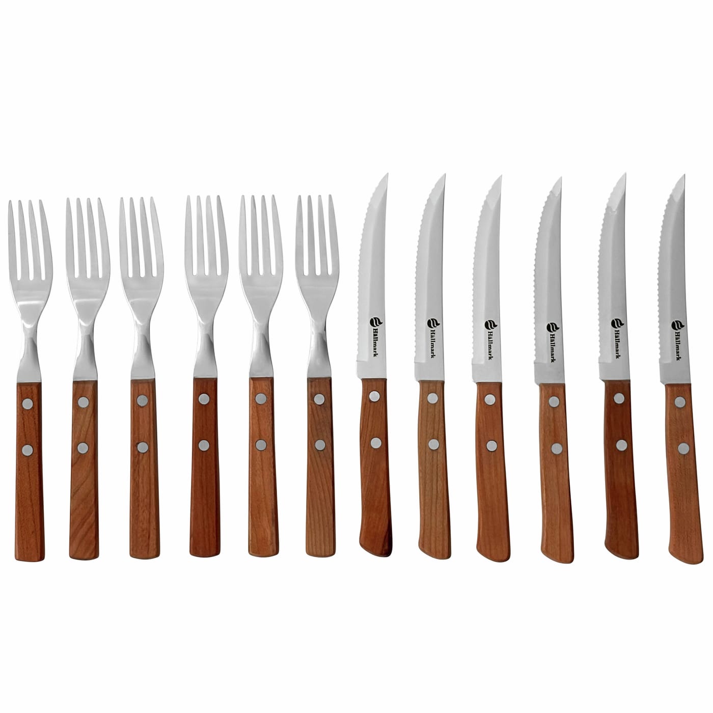 Hällmark Grillbestick 12 delar med trähandtag