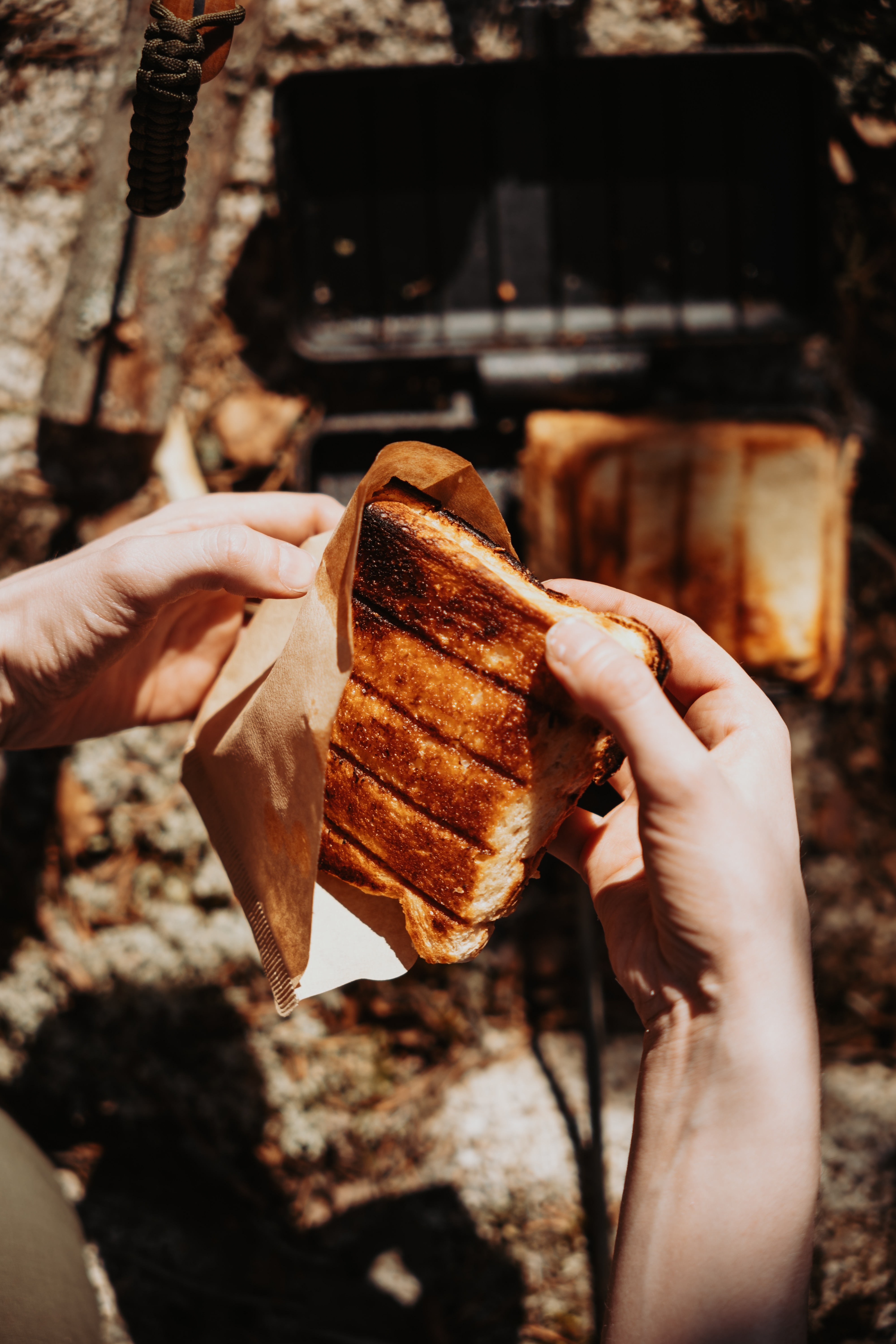 Grilled cheese på elden